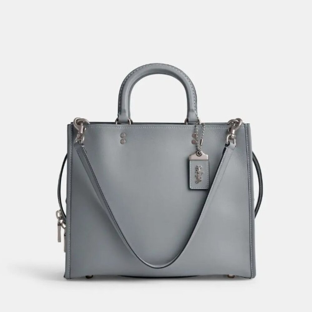 Coach Rogue Bag 25 Glovetanned Leather Grey Blue Silver NEW Original Packaging